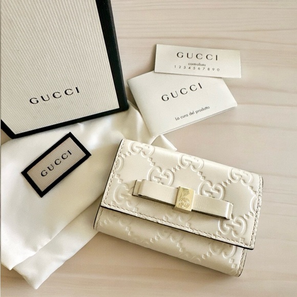 New Gucci ssima Leather Key Holder - Picture 1 of 8